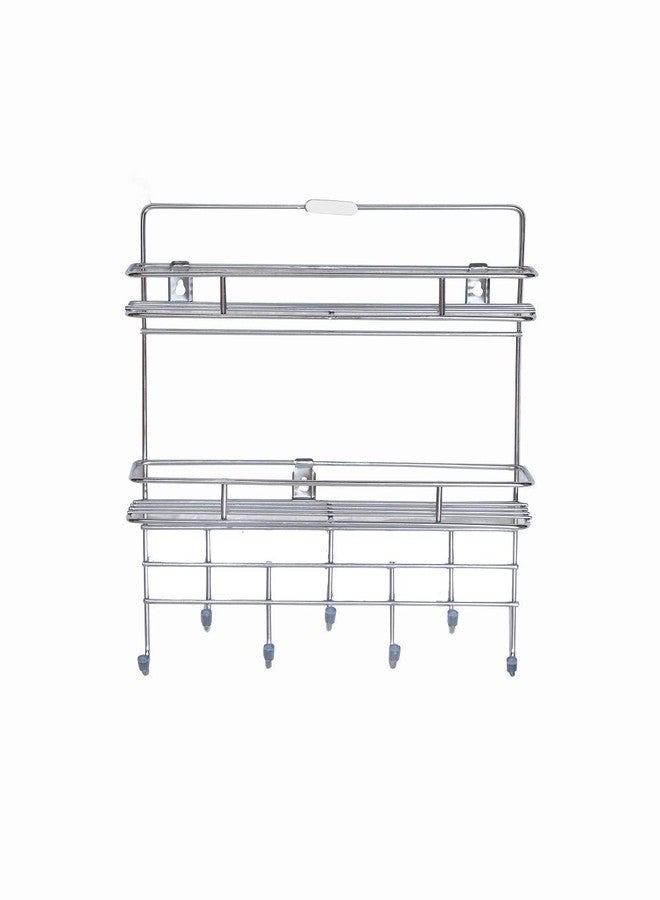Kavid 2 Layer Multipurpose Hooks for Wall Hanging in Home and Office Stainless Steel Key Holder Stand - Image 1